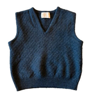 Pendleton (Kids Large) Womens XXS Vintage Grey Wool V-neck Sweater Vest